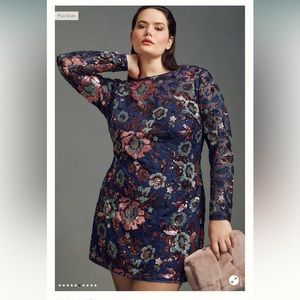 Anthropologie Sequin Mini Dress 22W